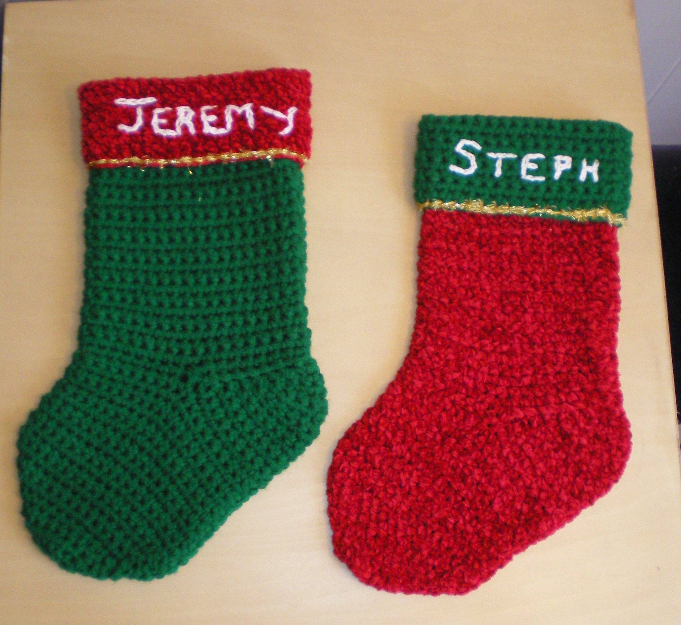 Christmas Stocking Crochet Pattern and Christmas Stocking Knitting